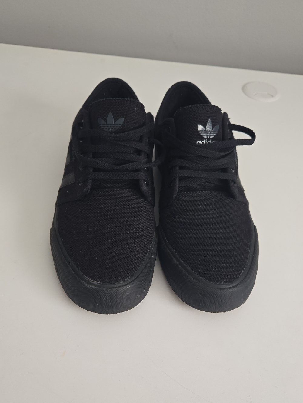 adidas Black Low-Top Canvas Sneakers